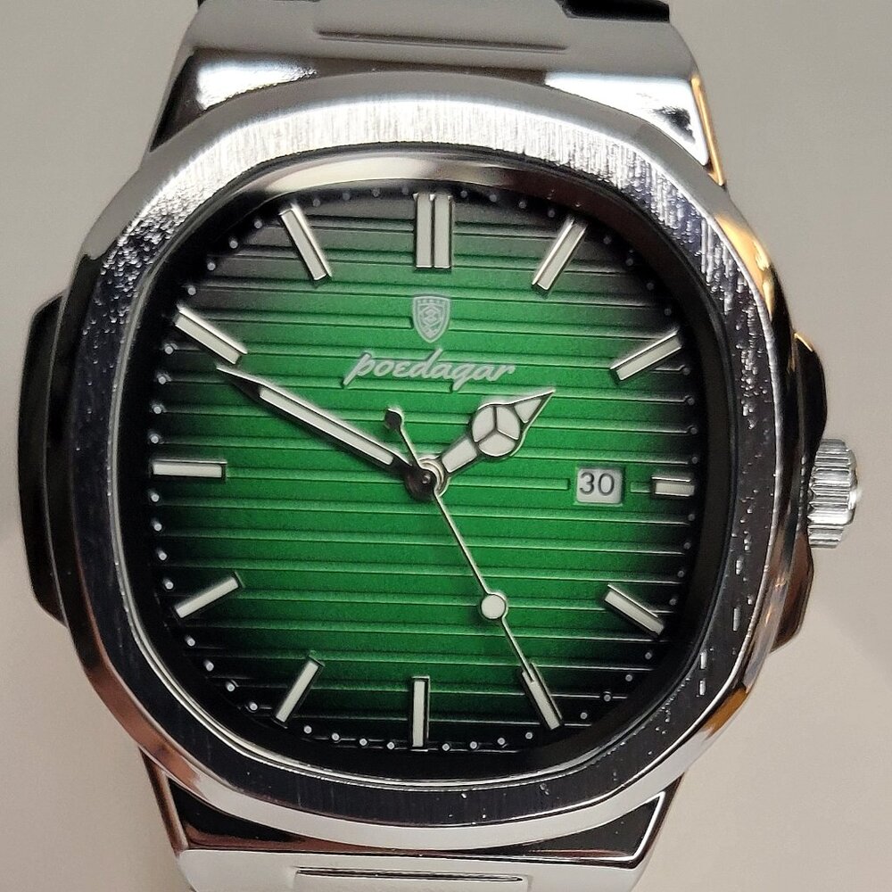 Luxury Men's Modern Business Watch Green Dial